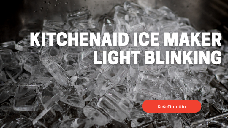kitchen maid ice maker light flashing